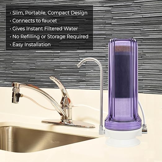Anchor AF-3500 5-Stage Alkaline Counter Top Water Filter System (Clear)