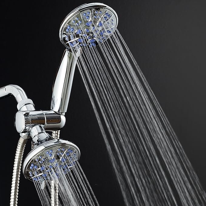 AquaDance 5525 Antimicrobial 30-Setting Shower Combo, Soft Purple, 4"