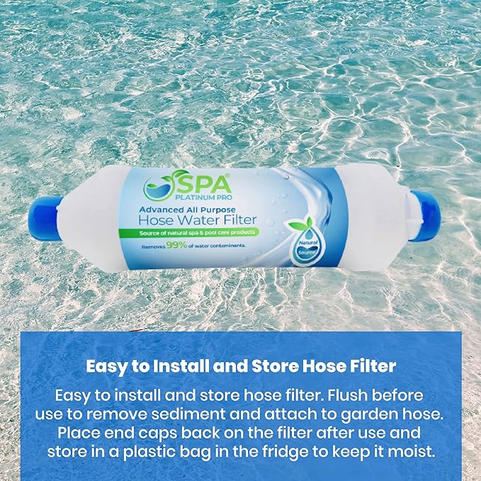 All Purpose Hose Water Filter for Pools, Spas, and RVs | Pack of 3 High Performance Water Filtration System | Filters Up to 40,000 Gallons for Clean and Safe Water Use