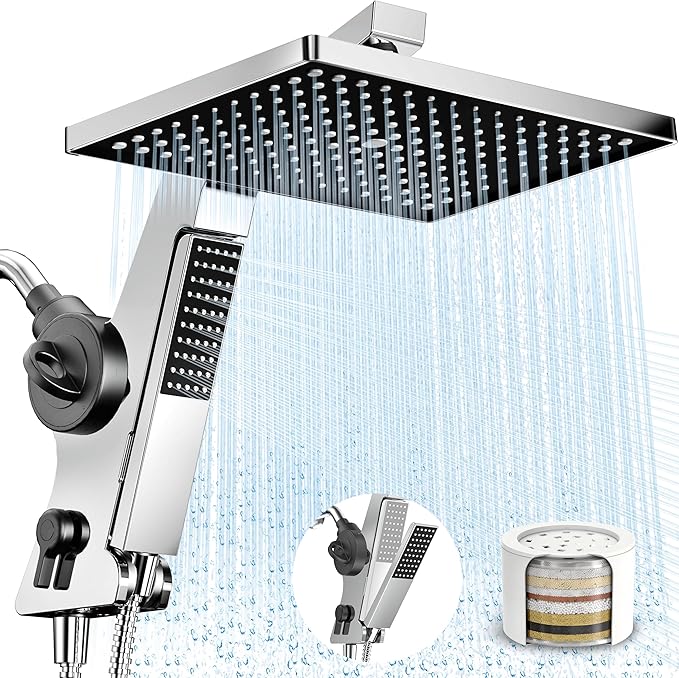 MakeFit Filtered Rain Shower Head with Handheld Combo High Pressure