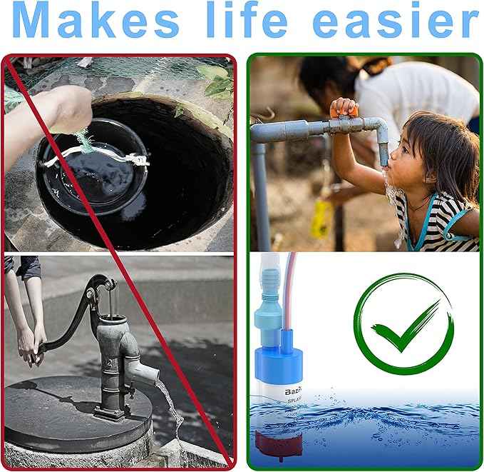 12V Submersible Water Pump - German Made (2.5GPM/18ft.) | Portable RV Water Pump - Works with Electric Switch in 12V Faucets | 12 Volt Small Water Transfer Pump for Camper (Filter & Valve)
