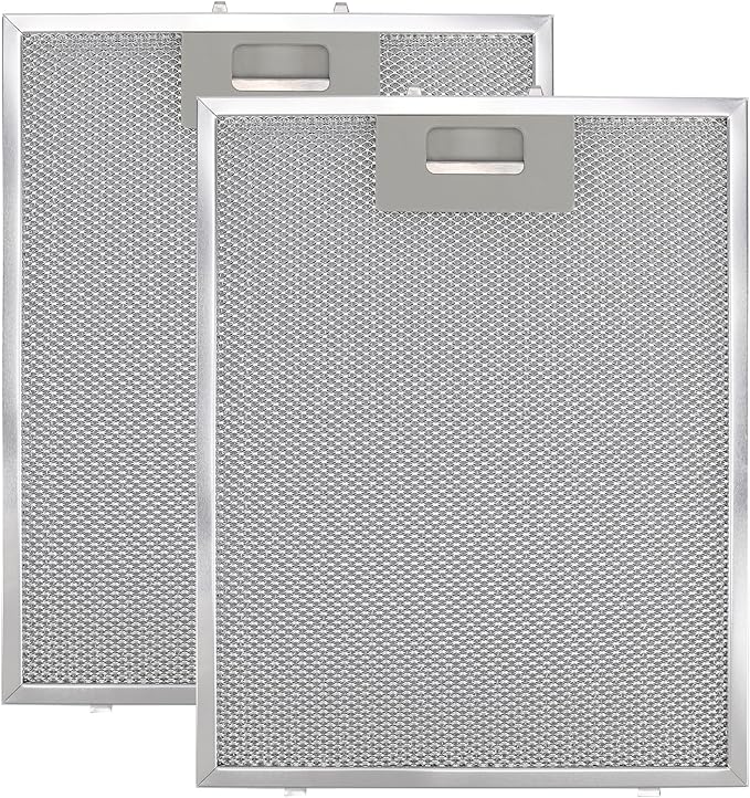 SB08087294 Range Hood Filter Replacement, Compatible with Broan, 3-Layer Aluminum Mesh Grease Filter 11.75X9.375Inch, Aluminum Range Hood Vent Filters,2PCS - AquaVibe