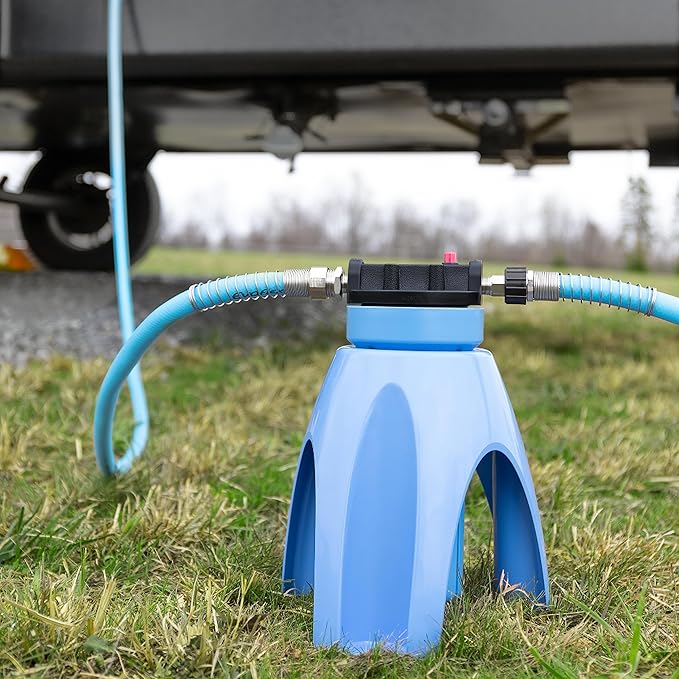Camco Evo RV Water Filter - Features Granulated Activated Carbon for Bacteria Control & a Replaceable Premium Spun Polypropylene Filter Cartridge - Camper Essentials for Clean Drinking Water (40631)