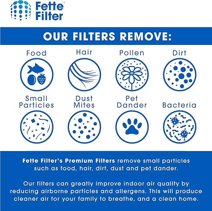 Fette Filter - Air Purifier Activated Carbon Filter Compatible with HoMedics TotalClean PetPlus. Compare to Part # AT-PET01, AT-PET02, AT-PETODR - Pack of 2