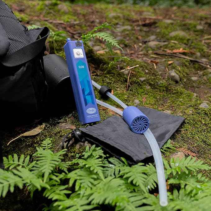 Pacific Bay Portable Automatic Pump/Water Filtration System - for Camping or Wilderness Survival - Emergency Drinking Water Survival - Indoor/Outdoor Water Filter - Must Have Hiking Supplies