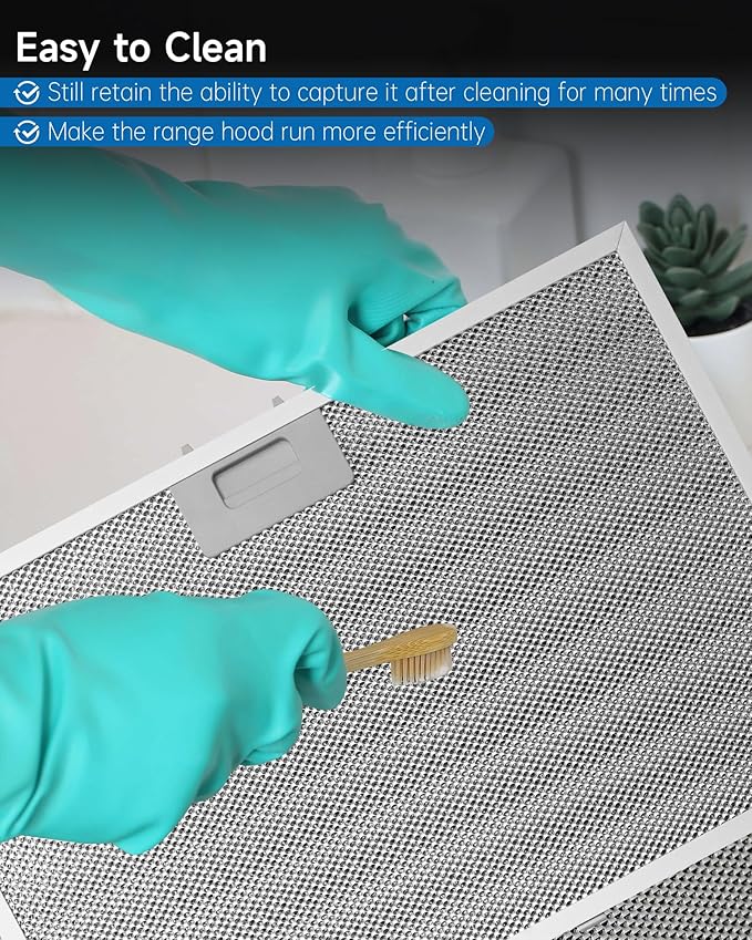 2PCS WB02X11012 Range Hood Grease Filter Compatible with GE JV566H1SS JV566H2SS JV665H1BB JV665H1CC JV665H1WW, Approximately 17-1/2 x 11-5/8 Inches