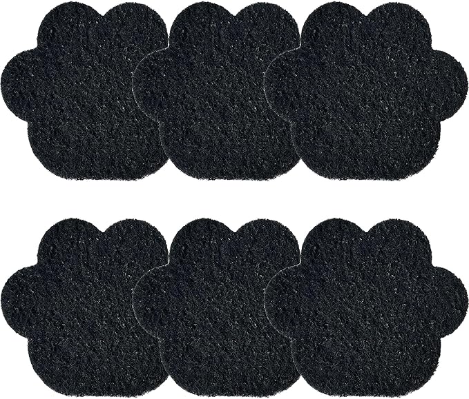 Stick-on Carbon Filters Compatible with Most Cat Litter Box, Activated Charcoal Filters Replacement to Absorb Odors and Litter Box Deodorizer for Keep Home Fresh (6 Pack)