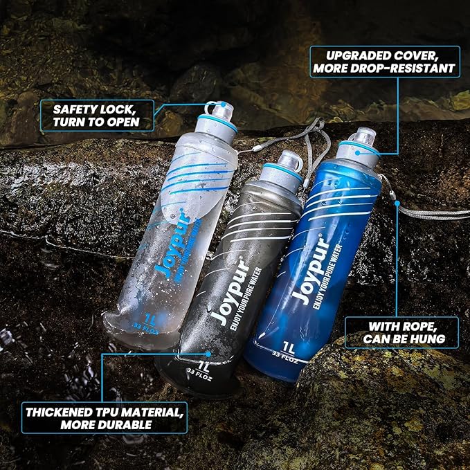 Collapsible Squeeze Water Filter Bottle-650ml with Filter with NSF/FDA Certification Befree or Peak Series Replacement for Hiking,Running,Camping,Travel,Cycling,Fishing,BPA-Free(Green)