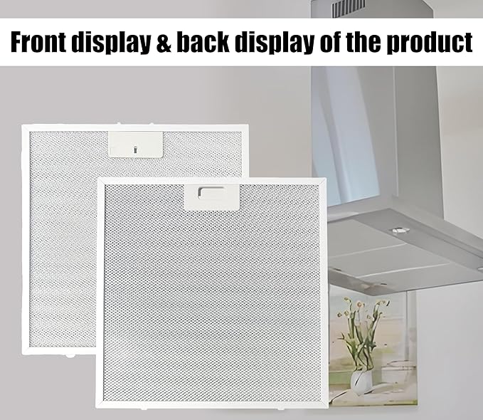 WB02X27207 Range Hood Grease Filters Compatible with GE Extractor Hood JVX5300BJ1TS JVX5300DJ1BB Replace 4463981 AP6039217 PS11771771 EAP11771771 Efficient Kitchen Air Quality Solutions(2 PCS) - AquaVibe