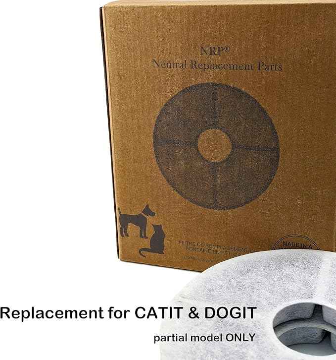 NRP 6-Pack Premium Water Filter Replacement for CATIT Flower Pet Fountain,Stainless Steel and Zeus 6L Fountain Filter 5.5" Disc Hybrid Materials