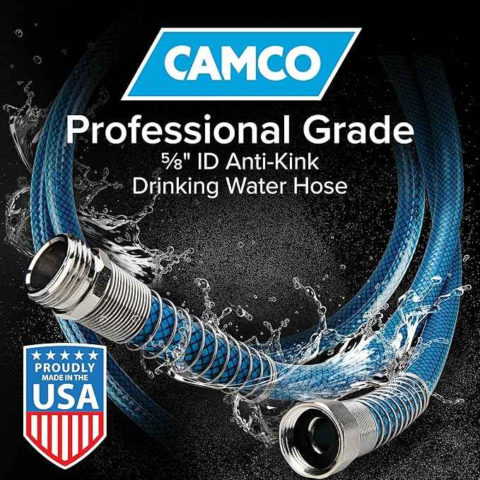 Camco TastePURE Drinking Water Hose, 35-Foot, 5/8-Inch Diameter | Heavy-Duty No-Kink Design | NSF Drinking Water Safe | For Camper/RV | Pack of 3
