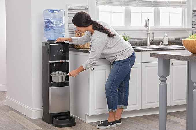 Primo Water Dispenser for 5 Gallon Bottle with Pet Drinking Station - Hot & Cold Top Loading Water Cooler Machine