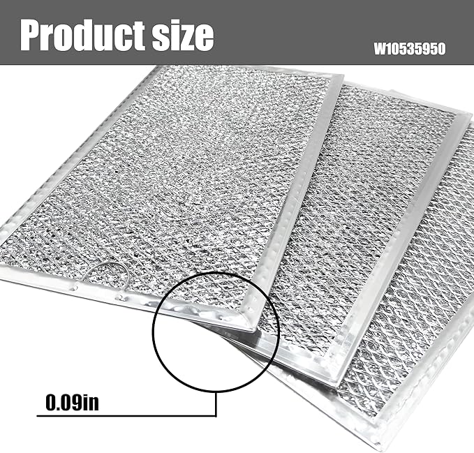 W10535950 PS8769987 Compatible with Whirlpool Microwave Grease Filter 3-Pack