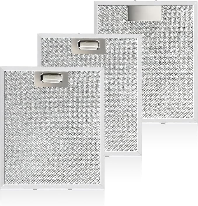 3-Pack Universal 12-5/9" x 10-1/5" Range Hood Aluminum Filter Mesh Screen Replacement for Most Kitchen Ventilation Systems - AquaVibe