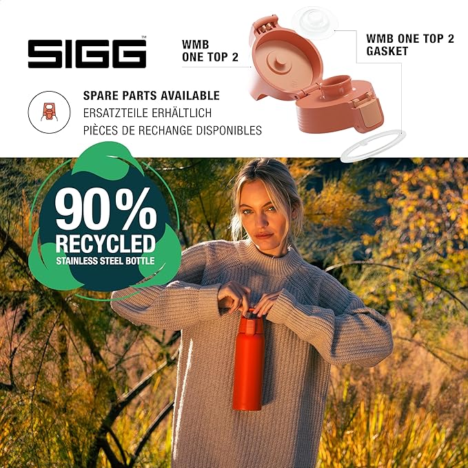 SIGG - Shield Therm- Stainless Steel Insulated Water Bottle - Carbonated Drinks, Leakproof, BPA Free, Recycled, 25, 34Oz