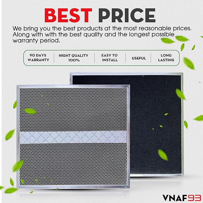 Upgraded For HPF30 Broan Range Hood Filters, Compatible With Broan Charcoal Filter HPF 30, Charcoal Filter 99010308 S97020466, 14.6” x 12.8” x 0.14” Traps Odors Type XC - 2 Pack