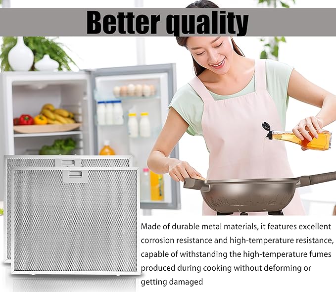WB02X27203 Range Hood Grease Filter Compatible with GE Range Hood Models JVX5360DJ1BB JVX5360DJ1WW JVX5360SJ1SS JVX5365SJ1SS JVX5365SJ2SS（2 PCS） - AquaVibe