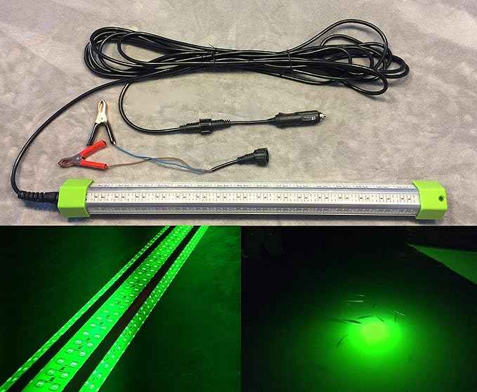 LED 100 Watt, 10,368 Lumen, Green Underwater Fishing Light, Accs. Included. Saltwater or Fresh