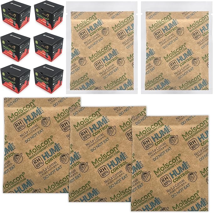 90 Pack 85% RH Size 8 Two-Way Humidity Control Packs for Wooden Musical Instruments, 8 Gram Moisture Control Packets for Bagpipe Reeds, Saxophone Reeds Individually Wrapped