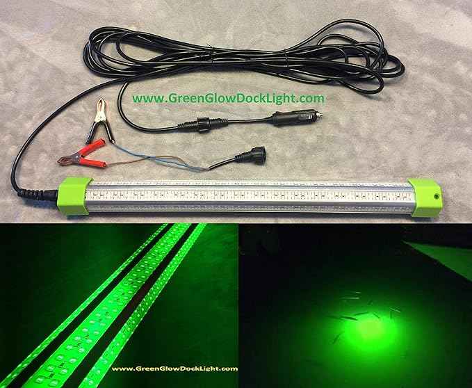 LED 100 Watt, 10,368 Lumen, Green Underwater Fishing Light, Accs. Included. Saltwater or Fresh