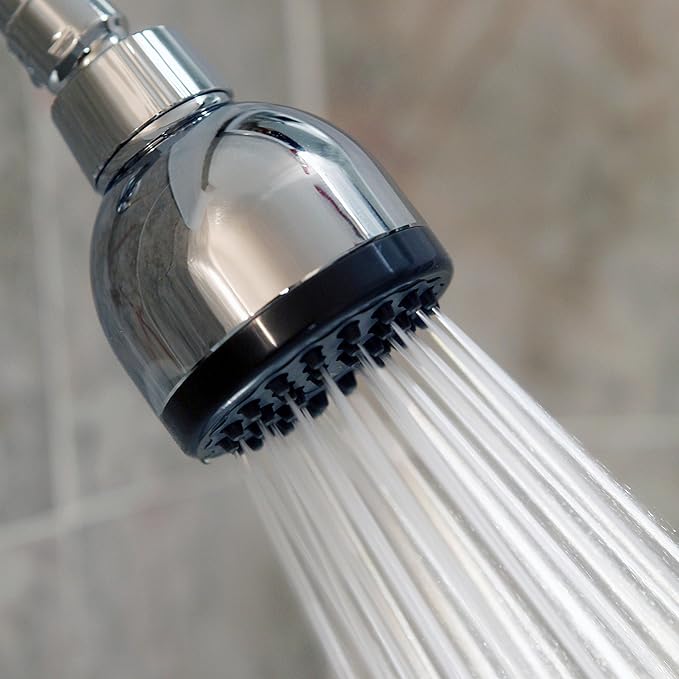 Aqua Elegante 3 Inch High Pressure Shower Head - Best Pressure Boosting, Wall Mount, Bathroom Showerhead For Low Flow Showers, 2.5 GPM - Chrome - AquaVibe