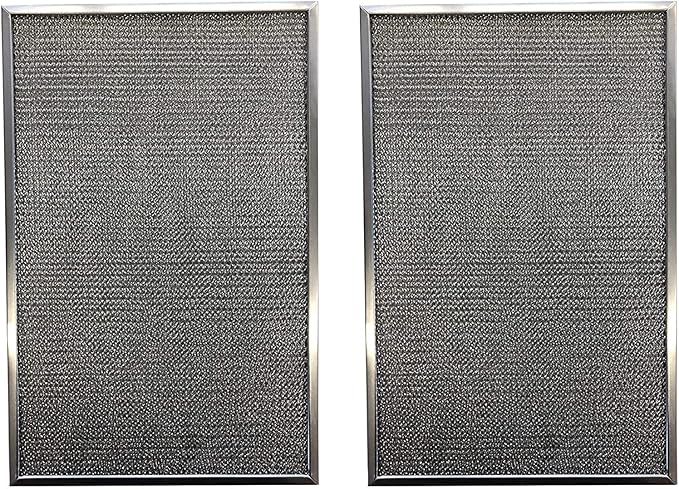 Replacement Aluminum Pre/Post Filter Compatible with Honeywell Models F50E1018, F50E1174, F50A1017, F50E1034, F50E1281, F50A1033,F50E1158, F50E1307 - (2-Pack) - 12-3/8 x 15-3/4 x 3/8 2-TSSS - AquaVibe