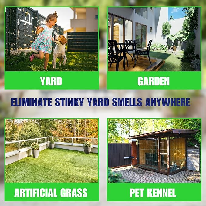 SMELLEZE 50 lb. Yard Odor Eliminator for Dogs – Long-Lasting Turf Cleaner for Pet Urine Outdoor & Poop | Safe for People, Pets, Plants & Planet | Works on Grass, Gravel, Patios & Kennels