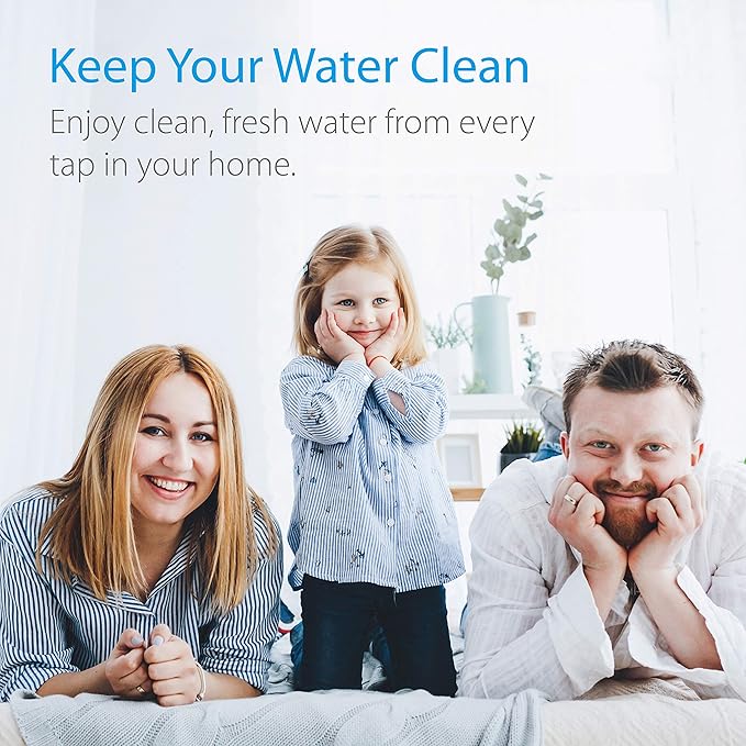 Waterdrop AP117 Whole House Water Filter, Replacement for 3M® Aqua-Pure AP117 Drinking Water System, Whirlpool® WHKF-GAC for Chlorine, Dirt and Rust Reduction, Pack of 4