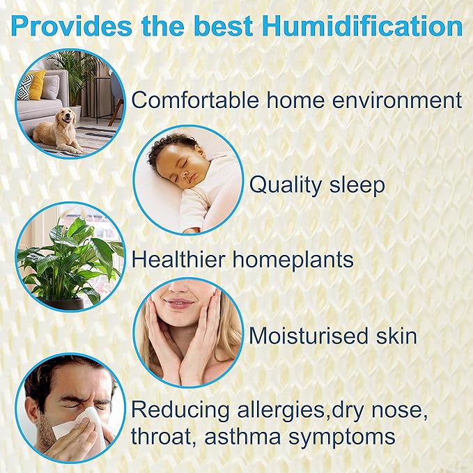 HQRP 2-Pack Humidifier Wick Filter Compatible with Kenmore 14413, 14416, 1442, 14407, 14451, 144070, 144071, 144130, 144131, 144510, 144160, 144161, 144162 Humidifier, Part 14909 14912 Replacement