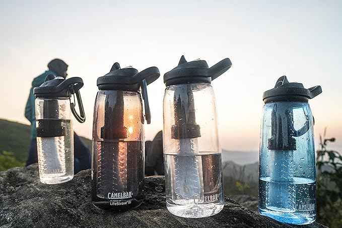 CamelBak Eddy+ Filtered by LifeStraw Integrated Two Stage Filter Straw Water Bottle with Tritan Renew