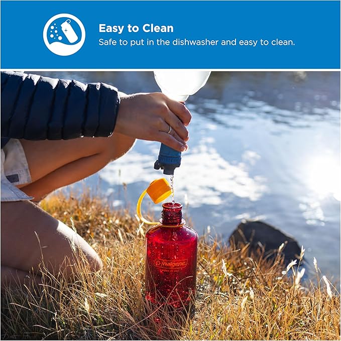 Nalgene 32 oz Narrow Mouth Water Bottle | BPA-Free, Durable & Leak Proof, Lightweight Bottle for Gym, Office & Travel, Laker