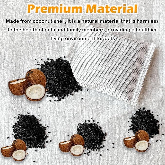 Activated Charcoal Filters Refills for Modkat Flip Litter Box, Odor Filters for Modkat XL Litter Box (6 Pack)