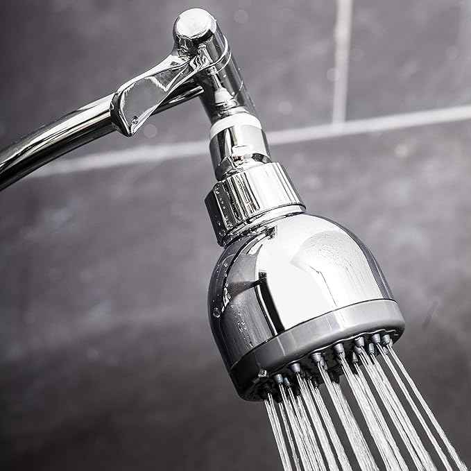 AquaBliss SF400 HD Revitalizing Shower Filter - Latest High Output Filtration + TurboSpa 3 Inch High Pressure Shower Head + AquaBliss SFC400 HD Revitalizing Shower Filter Replacement Cartridge