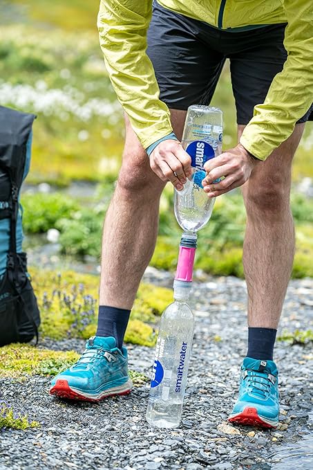 Platypus Quickdraw Ultralight Backpacking Water Filter, Pink