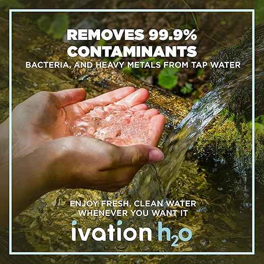 Ivation H2O 1000 GPD Reverse Osmosis Under Sink, Tankless Water Purifier, Home Kitchen Drinking Water Filtration TDS System with 8-Stage Filter NSF/ANSI 42, 58 & 372 Certified, Smart LED Faucet
