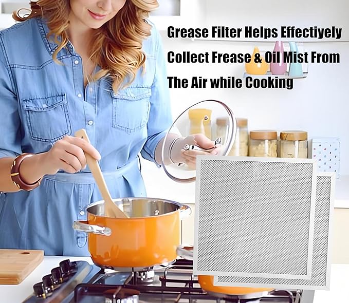 S99010467 99010467 Range Hood Aluminum Mesh Grease Filter Replacement for Broan and Nutone AR1 Series 11-1/2 x 11-1/2 x 3/8 Inches Durable Clean Air Solution[2PCS]