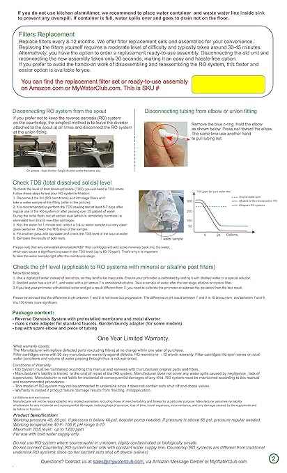 Mineral 5-Stage Countertop MyWaterClub Reverse Osmosis Water Purification System, 100 GPD Membrane, with Post re-Mineralization Filter. Dual Connection: Faucet and Garden/Laundry Hose Adapter