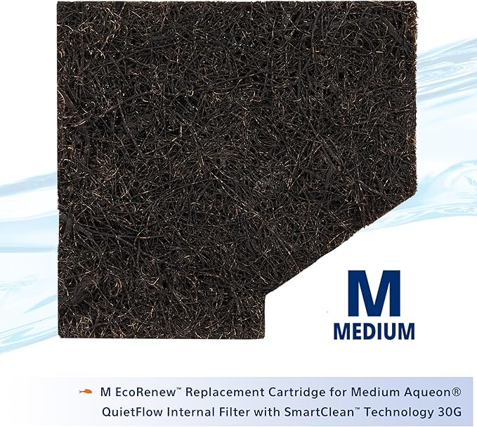 Aqueon Genuine Aquarium Fish Tank EcoRenew Filter Cartridge, Medium 6 Pack - AquaVibe