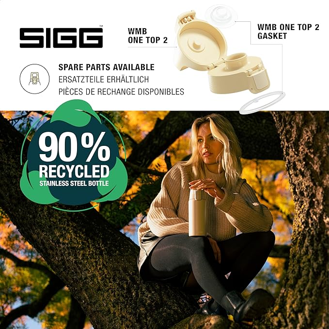 SIGG - Shield Therm- Stainless Steel Insulated Water Bottle - Carbonated Drinks, Leakproof, BPA Free, Recycled, 25, 34Oz