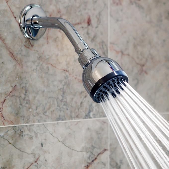 Aqua Elegante 3 Inch High Pressure Shower Head - Best Pressure Boosting, Wall Mount, Bathroom Showerhead For Low Flow Showers, 1.8 GPM - Chrome & California Certified - AquaVibe