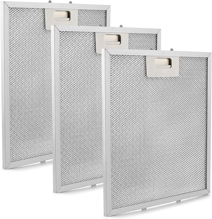 Updated W10169961A Range Hood Filter Replacement 10.5 X 12 in Fit for Whirlpool Hoods KXI2536YSS JVI0636LS0 GXW6530DXS3 Replaces W10875058 W11245983 Hood Vent Grease Filter by AMI PARTS (3 pack)