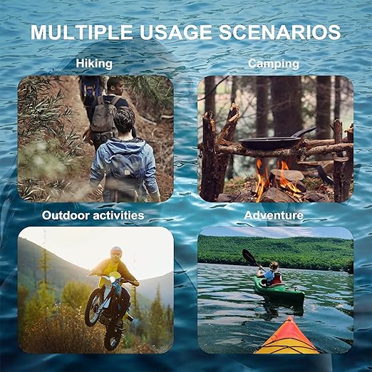 Portable Water Filter, Survival Pump Water Purification, with RO Membrane (0.0001 Micron)—Removing 99.999% of The Tested microorganisms—for Hiking, Camping, Emergency, and Outdoor Activities.