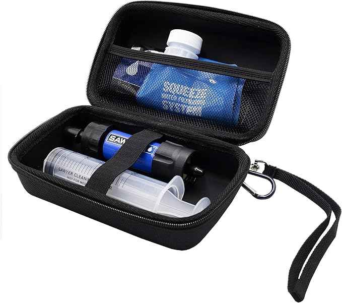 ProCase Water Filter Case for Sawyer Products Mini Water Filtration System, Hard Carrying Case Shockproof EVA Storage Case for Drinking Straw, Squeeze Pouch and Other Accessories - Black