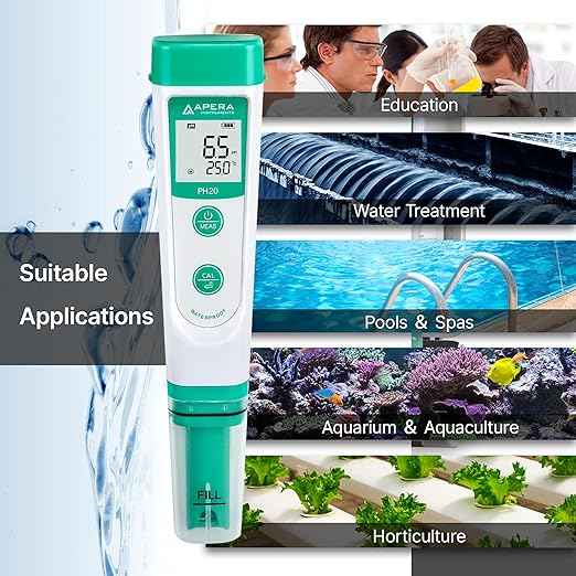 APERA INSTRUMENTS AI209 Value Series PH20 Waterproof pH Tester Kit, ±0.1 pH Accuracy