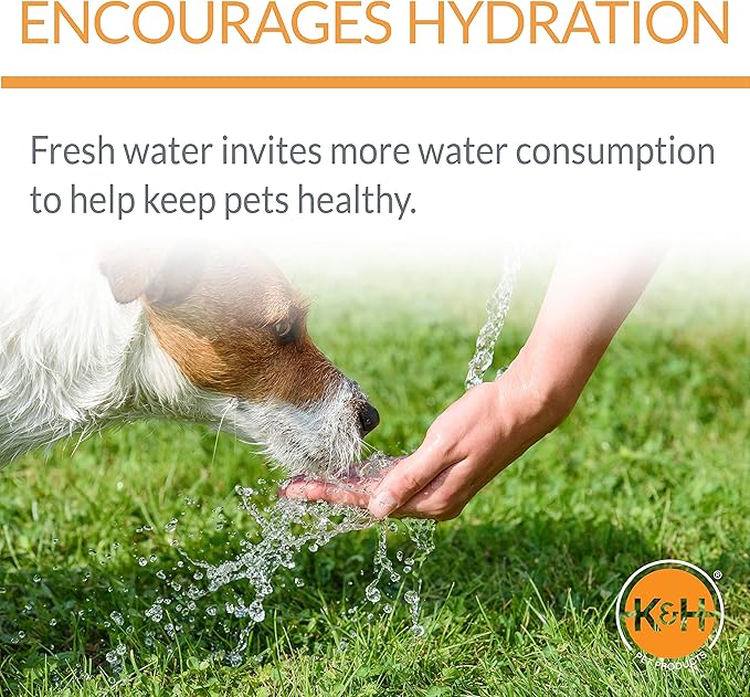 K&H Pet Products CleanFlow Filtered Water Bowl for Dogs Granite Medium 1.4 Gallon Bowl + 1 Gallon Reservoir
