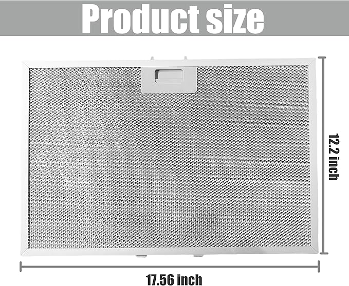 WB02X11012 JV566H2SS Range Hood Grease Filter Compatible with GE Models JV566H1SS JV565H2WW JV565H2CC Efficient Kitchen Ventilation Easy to Install （2 Pack）