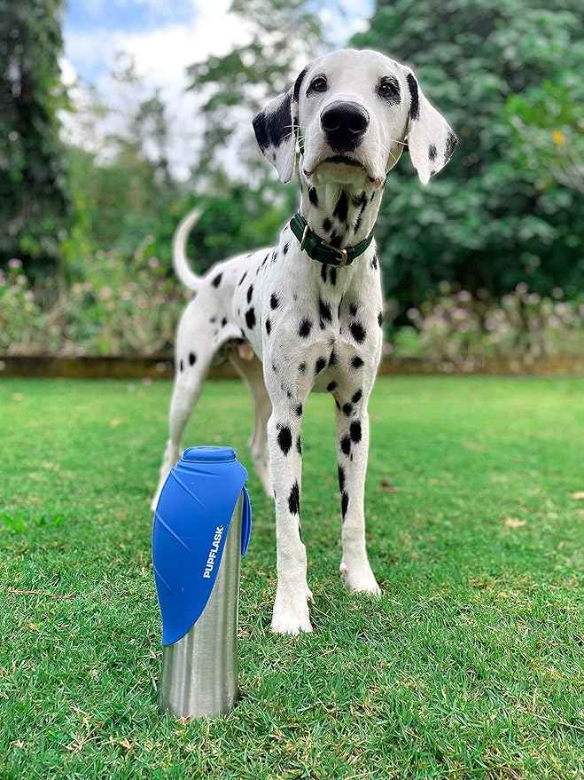 PupFlask Large Dog Water Bottle | 27 or 40 OZ Stainless Steel | Convenient Dog Drink Dispenser | Puppy Travel Water Bowl | Portable Pet Hydration Bottle | Leak Proof | Perfect Size For All Breeds