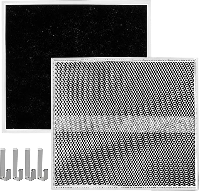S97020466 Range Hood Non-Ducted Filter Replacement, HPF30 Charcoal Filter Type XC (with Clips) for Broan-Nutone Series Range Hood Filter 2 Pack