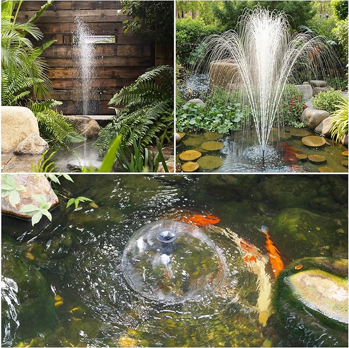 NFESOLAR Solar Pond Filter Fountain, 30W Solar Fountain Pump with Pond Filter, 16.4FT Cord, 6.6FT Tubing for Outdoor Pond 200-600 Gallons, Fish Tank, Pool, Garden Waterscape N3223