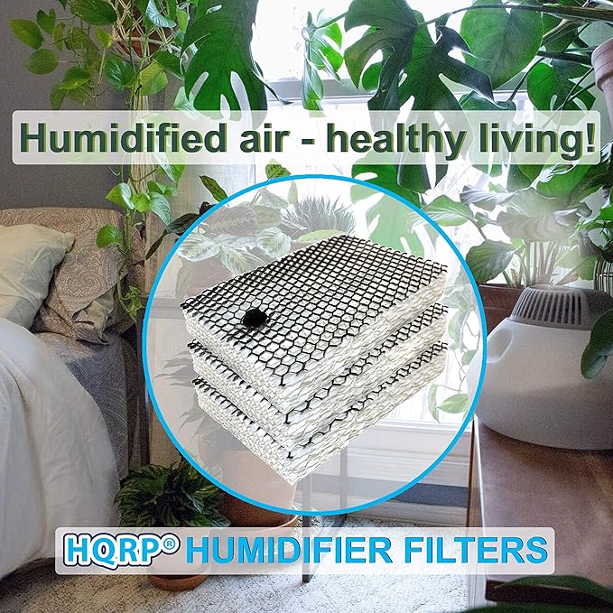 HQRP 108-Pack Wick Filter Compatible with Sunbeam SF235, SCM630, SCM630WC, SCM630BC, SCM631, SCM631C, SCM7808, SCM7809 Humidifiers, Replacement for Holmes HWF100 HWF100CS HM630 HM729 (36 * 3X)